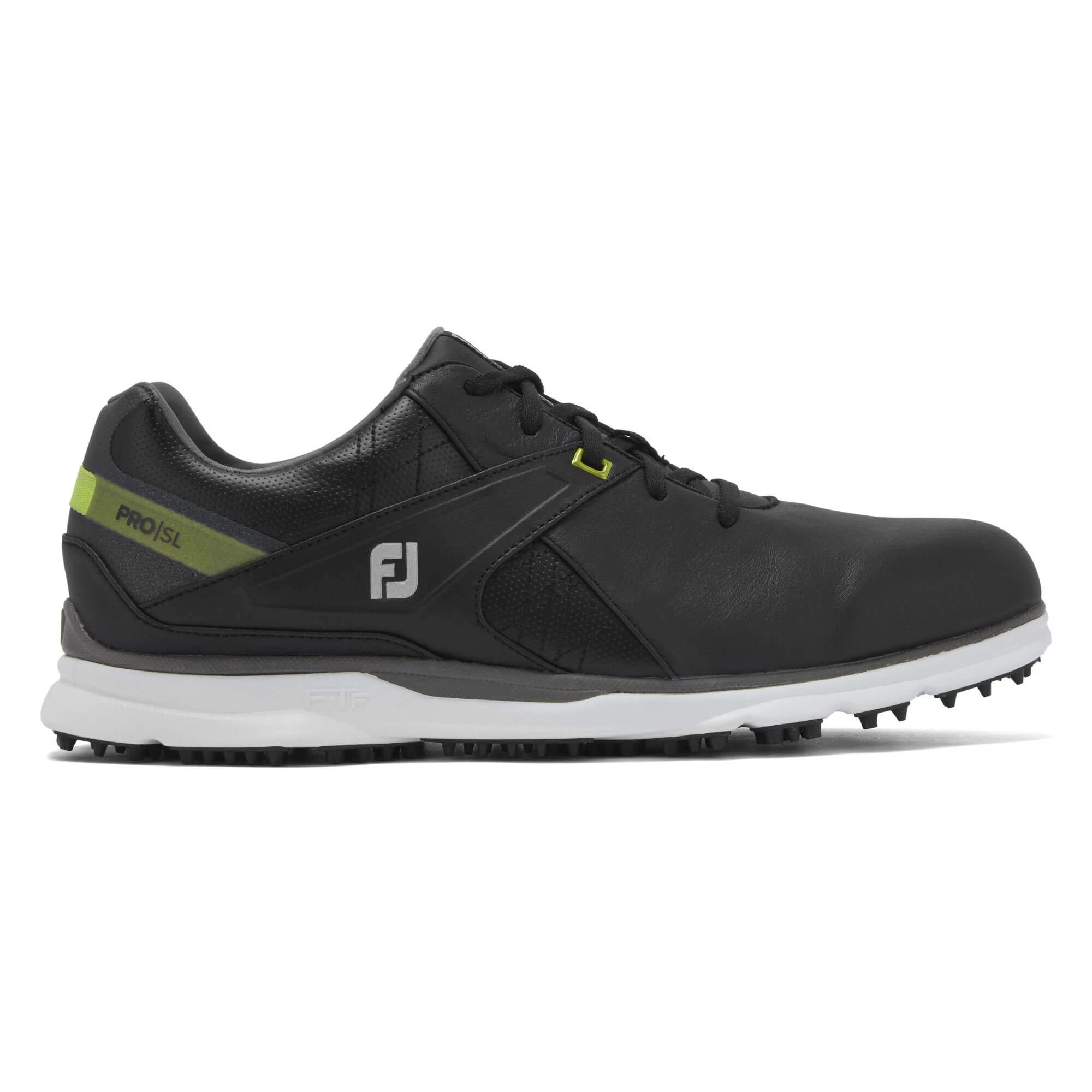 FootJoy Mens Pro SL 2021 Golf Shoes - Black/Lime 3 FootJoy Mens Pro SL 2021 Golf Shoes - Black/Lime