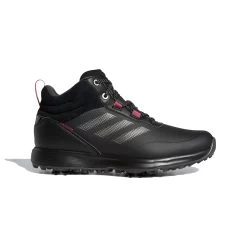 Adidas Ladies S2G Mid Cut Golf Boots - Black/Grey/Pink