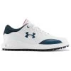 Under Armour Kids White And Navy Blue Colour Block Draw Sport Junior Golf Shoes -GOLF PRO SHOP American Golf 365405 73926 365405 0