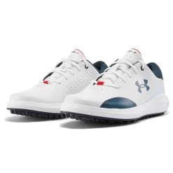 Under Armour Kids White And Navy Blue Colour Block Draw Sport Junior Golf Shoes -GOLF PRO SHOP American Golf 365405 73926 365405 2