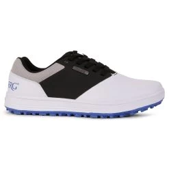 Stromberg Kids White And Black Vector Junior Spikeless Golf Shoes