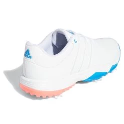 Adidas Golf Tour360 Kids White And Blue Lightweight 22 Junior Regular Fit Golf Shoes -GOLF PRO SHOP American Golf 395369 88269 395369 2