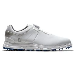 FootJoy Kids White And Blue Lightweight Junior Pro SL BOA Regular Fit Golf Shoes