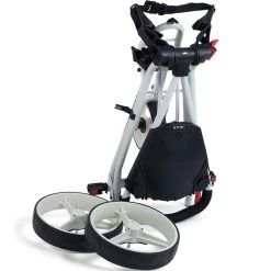 Big Max Autofold X 3-Wheel Push Trolley - White/Cobalt -GOLF PRO SHOP biafxt big max autofold x trolley white cobalt 1