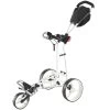 Big Max Autofold FF 3-Wheel Push Trolley - White 1 Big Max Autofold FF 3-Wheel Push Trolley - White -GOLF PRO SHOP big max autofold ff 3 wheel push trolley white 2