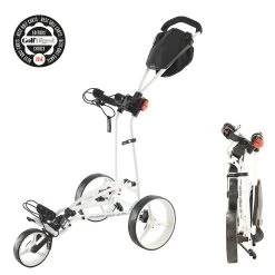Big Max Autofold FF 3-Wheel Push Trolley - White -GOLF PRO SHOP big max autofold ff 3 wheel push trolley white 3