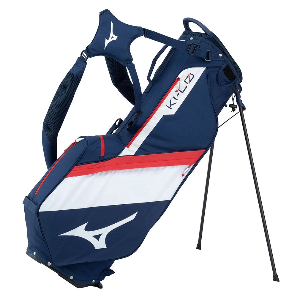 Mizuno K1-Lo Lightweight Stand Bag - Navy/Red 3 Mizuno K1-Lo Lightweight Stand Bag - Navy/Red