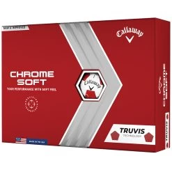 Callaway Chrome Soft Truvis Golf Balls - Red - 12 Pack -GOLF PRO SHOP chrome soft truvis white red 4