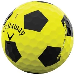 Callaway Chrome Soft Truvis Golf Balls - Yellow/Black - 12 Pack -GOLF PRO SHOP chrome soft truvis yellow black 1