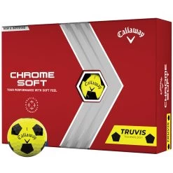 Callaway Chrome Soft Truvis Golf Balls - Yellow/Black - 12 Pack