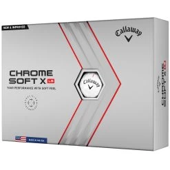 Callaway Chrome Soft X LS Golf Balls - White - 12 Pack -GOLF PRO SHOP chrome soft x ls white 5