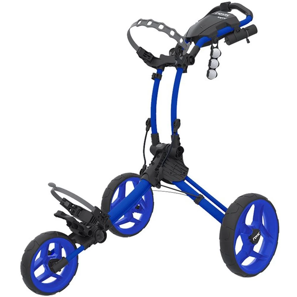 Clicgear Rovic RV1C Compact 3-Wheel Push Trolley - Blue 3 Clicgear Rovic RV1C Compact 3-Wheel Push Trolley - Blue