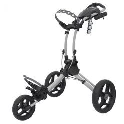 Clicgear Rovic RV1C Compact 3-Wheel Push Trolley - Arctic White/Black -GOLF PRO SHOP clicgear rovic rv1c compact trolley arctic whiteblack 1 1