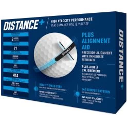 TaylorMade Distance+ Golf Balls - White - 12 Pack -GOLF PRO SHOP distance white 4
