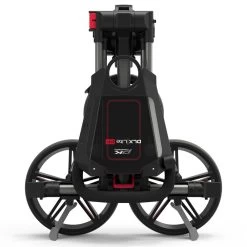 PowaKaddy DLX-Lite FF 3-Wheel Push Trolley - Gunmetal/Red Trim -GOLF PRO SHOP dlx lite red 5
