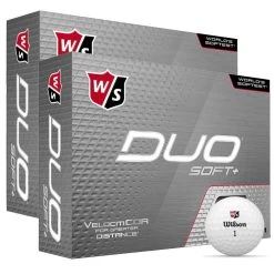 Wilson Staff DUO Soft+ Golf Balls - White - 3 For 2! -GOLF PRO SHOP duo soft double dozen hero 1 1