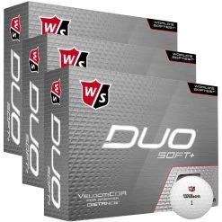Wilson Staff DUO Soft+ Golf Balls - White - 3 For 2! -GOLF PRO SHOP duo soft triple dozen 1