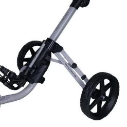 Fastfold Mission 5.0 3-Wheel Push Trolley - Matt Grey/Black -GOLF PRO SHOP fastfold mission 5.0 3 wheel push trolley matt grey black 3