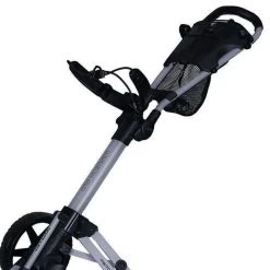 Fastfold Mission 5.0 3-Wheel Push Trolley - Matt Grey/Black -GOLF PRO SHOP fastfold mission 5.0 3 wheel push trolley matt grey black 4