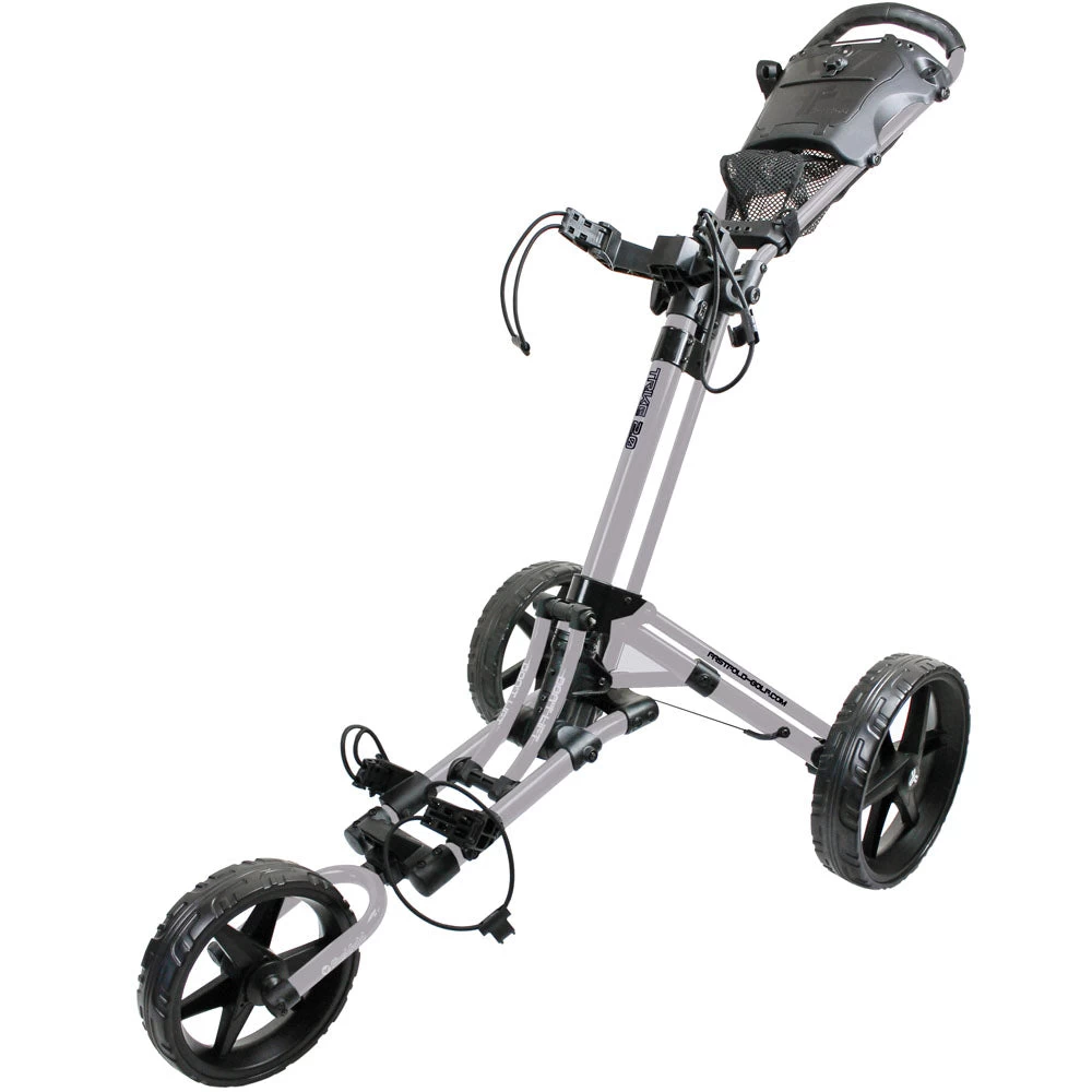 Fastfold Trike 2.0 3-Wheel Push Trolley - Silver/Black 3 Fastfold Trike 2.0 3-Wheel Push Trolley - Silver/Black