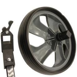 Glide-Tek 2-Wheel Pull Trolley - Black/Gun Metal 1.0 -GOLF PRO SHOP glide tek gunmetal black 1.0 3