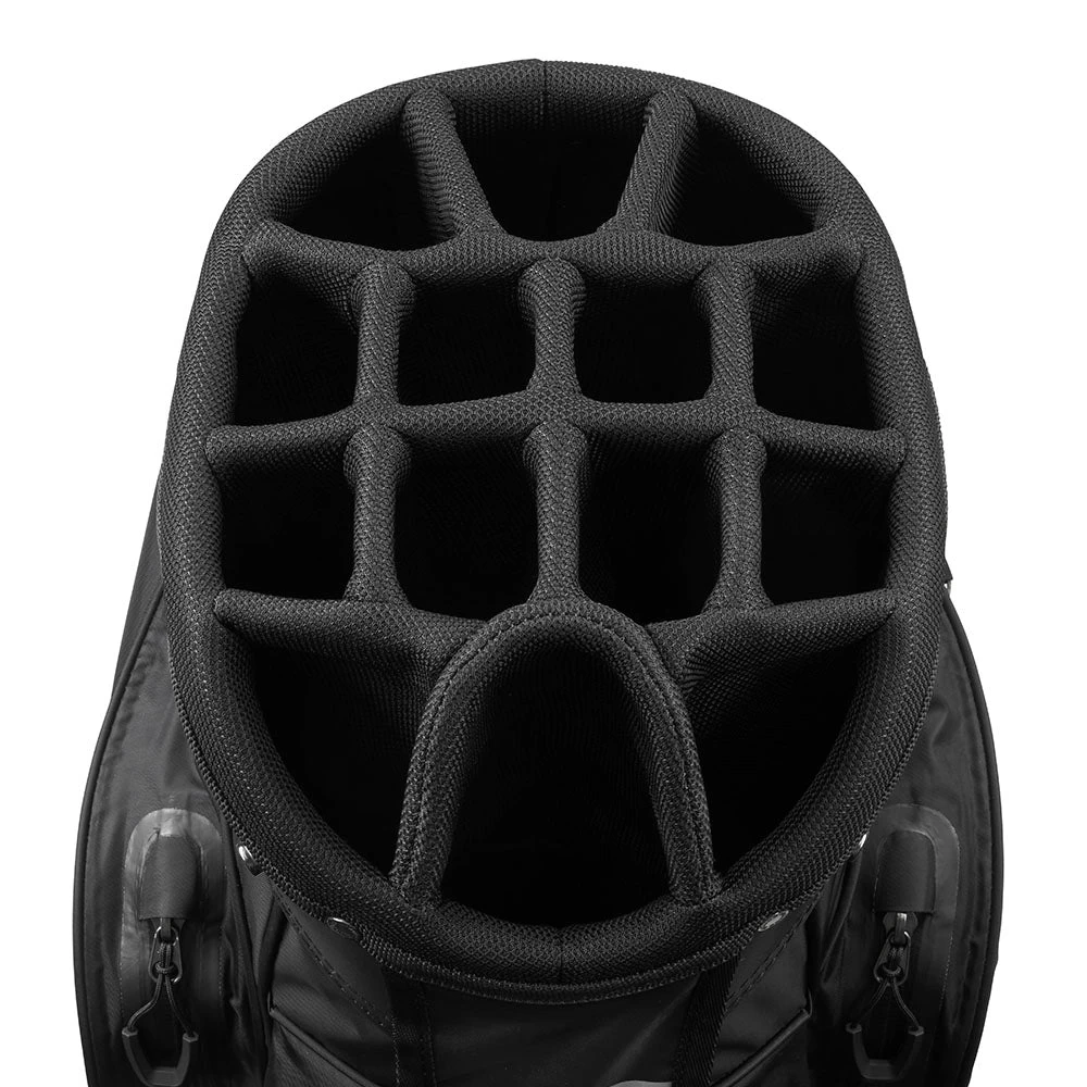 Mizuno BR-DRI Waterproof Cart Bag - Black/Silver 4 Mizuno BR-DRI Waterproof Cart Bag - Black/Silver - Image 2