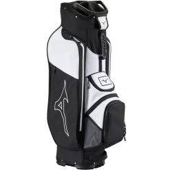 Mizuno Light Weight 7-Way Cart Bag - White/Black -GOLF PRO SHOP mizuno light weight cart bag 7 way black white 3