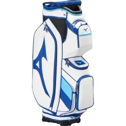 Mizuno Tour Cart Bag - White/Blue -GOLF PRO SHOP mizuno tour cart bag whiteblue 3