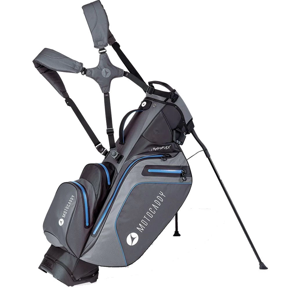Motocaddy Hydroflex Waterproof Stand Bag - Charcoal/Blue 4 Motocaddy Hydroflex Waterproof Stand Bag - Charcoal/Blue - Image 2