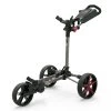 PowaKaddy DLX-Lite FF 3-Wheel Push Trolley - Gunmetal/Red Trim -GOLF PRO SHOP powakaddy dlx lite red max quality