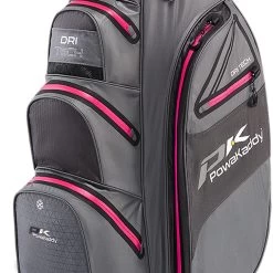 PowaKaddy Dri-Tech Cart Bag - Gun Metal/Hot Pink -GOLF PRO SHOP powakaddy dri tech cart bag gun metal hot pink 5