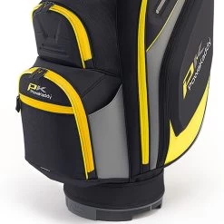 PowaKaddy Premium Edition Cart Bag - Black/Gun Metal/Yellow -GOLF PRO SHOP powakaddy premium edition cart bag black gun metal yellow 3