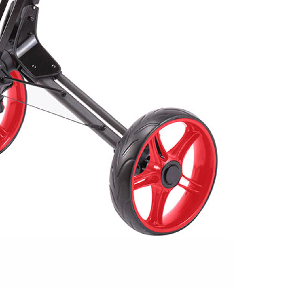 SkyMax Cube 3 3-Wheel Push Trolley - Charcoal/Red 6 SkyMax Cube 3 3-Wheel Push Trolley - Charcoal/Red - Image 4