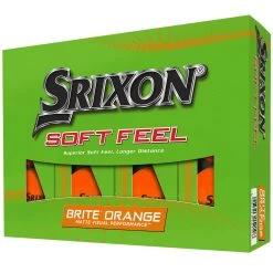 Srixon Soft Feel Golf Balls - Brite Orange - 12 Pack -GOLF PRO SHOP srixon soft feel golf balls brite orange 4