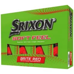 Srixon Soft Feel Golf Balls - Brite Red - 12 Pack -GOLF PRO SHOP srixon soft feel golf balls brite red 4