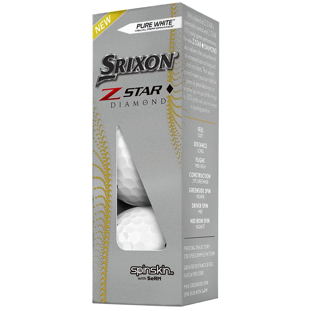Srixon Z-Star Diamond Golf Balls - Pure White - 12 Pack 14 Srixon Z-Star Diamond Golf Balls - Pure White - 12 Pack - Image 12