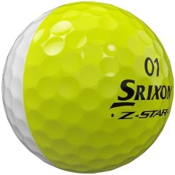 Srixon Z-Star Divide Golf Balls - White/Yellow - 12 Pack -GOLF PRO SHOP srixon z star divide golf balls whiteyellow 7