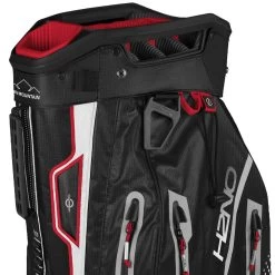 Sun Mountain H2NO Elite Waterproof Cart Bag - Black/White/Red/Silver -GOLF PRO SHOP sun mountain h2no elite waterproof cart bag blackwhiteredsilver 2