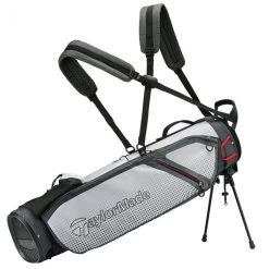 TaylorMade Quiver Stand Bag - Lite Grey/White -GOLF PRO SHOP taylormade quiver stand bag lite greywhite 1