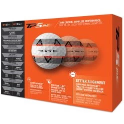 TaylorMade TP5 Pix 2.0 Golf Balls - White - 12 Pack -GOLF PRO SHOP tp5 pix 1