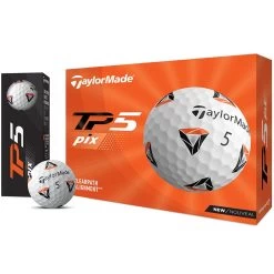 TaylorMade TP5 Pix 2.0 Golf Balls - White - 12 Pack