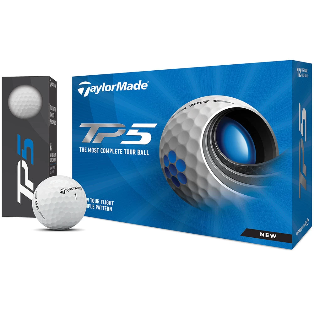 TaylorMade TP5 Golf Balls - White - 12 Pack 4 TaylorMade TP5 Golf Balls - White - 12 Pack - Image 2