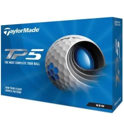 TaylorMade TP5 Golf Balls - White - Double Dozen -GOLF PRO SHOP tp5 white hero