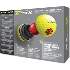 TaylorMade TP5x Golf Balls - Yellow - 12 Pack -GOLF PRO SHOP tp5x yellow 2 1