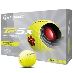 TaylorMade TP5x Golf Balls - Yellow - 12 Pack -GOLF PRO SHOP tp5x yellow hero