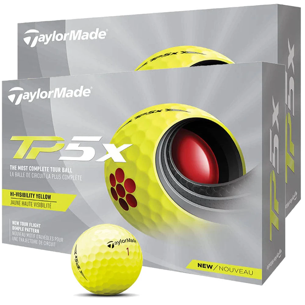 TaylorMade TP5x Golf Balls - Yellow - Double Dozen 7 TaylorMade TP5x Golf Balls - Yellow - Double Dozen - Image 5