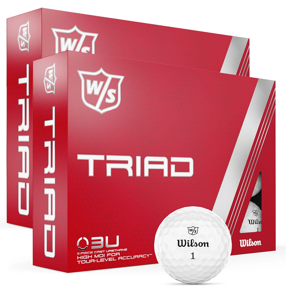 Wilson Staff Wilson Triad Golf Balls - White - Double Dozen 3 Wilson Staff Wilson Triad Golf Balls - White - Double Dozen