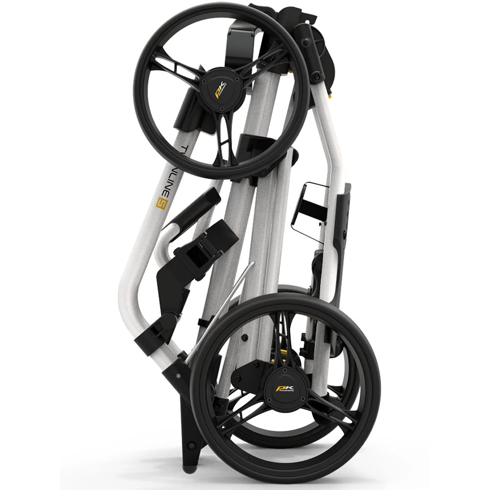 PowaKaddy Twinline 5 Lite 3-Wheel Push Trolley - Polar White 5 PowaKaddy Twinline 5 Lite 3-Wheel Push Trolley - Polar White - Image 3