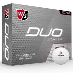 Wilson Staff DUO Soft+ Golf Balls - White - 3 For 2! -GOLF PRO SHOP wilson staff duo soft white golf balls 12 pack 1 1 1