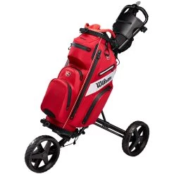 Wilson Staff Exo Dry Waterproof Cart Bag - Staff Red/Black/White -GOLF PRO SHOP wilson staff exo dry cart bag staff redblackwhite 3